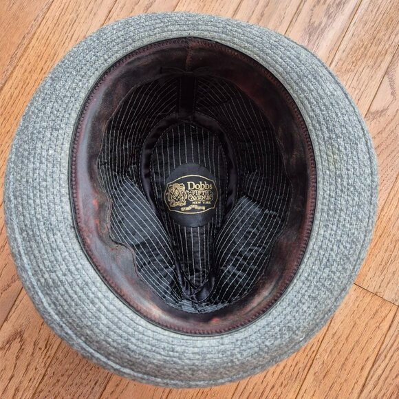 Dobbs Fifth Avenue Vintage Fedora Men's Hat Harris Tweed Pinstripe Wool - Picture 5 of 10